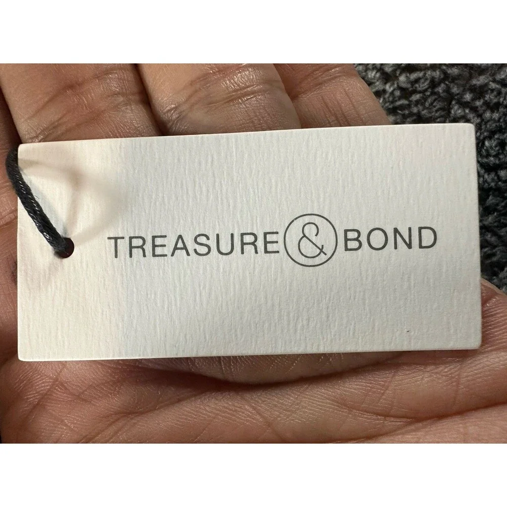 Treasure & Bond Ivory Boyfriend Check Scarf - Oversized Plaid Wrap NWT